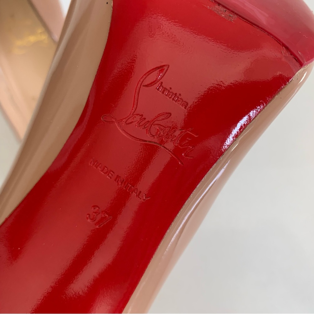 Christian Louboutin Pigalle Follies 100 Patent Nude size 37 / 7 - Picture 8 of 11